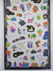 Cute Kawaii Mind Wave Pop Bright Color Series Sticker Sheet - Beautiful Blue Sky Stars Cozy Home Warm Dream for Journal Planner Craft Diary Gift Schedule (Copy)