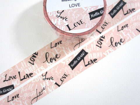 SALE Cute Kawaii Saien Washi / Masking Deco Tape - Love Valentine #Luv Wedding - for Scrapbooking Journal Planner Craft