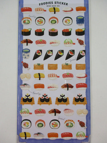 Cute Kawaii Mindwave Foodies Sticker Sheet - I - Sushi - for Journal Planner Craft