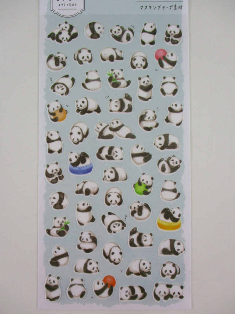 Cute Kawaii MW Animaru  Seal Series - R - Panda bear Sticker Sheet - for Journal Planner Craft