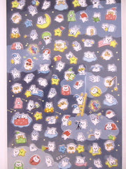 Cute Kawaii Mind Wave Ori Animal Yofukashi Blue Night Sky Dream Stars Ghost Sticker Sheet - for Journal Planner Craft Diary Gift Schedule