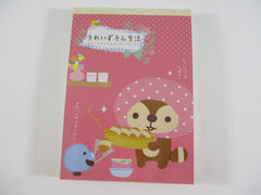 Cute Kawaii Rare HTF Vintage San-X San-X Raccoon Kireizuki 4 x 6 Inch Notepad / Memo Pad - A - Stationery Designer Paper Collection 2010