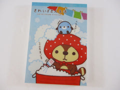 Rare ❤︎ Vintage *ੈ✩‧₊˚ Collectible ✿ Gift - Cute Kawaii San-X Raccoon A Red Panda 4 x 6 Inch Notepad / Memo Pad Diary Journal - Stationery Designer Paper Collection