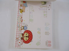 Rare ❤︎ Vintage *ੈ✩‧₊˚ Collectible ✿ Gift - Cute Kawaii San-X Raccoon Sweet Cherry Tea Time B Red Panda 4 x 6 Inch Notepad / Memo Pad Diary Journal - Stationery Designer Paper Collection