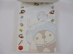 Rare ❤︎ Vintage *ੈ✩‧₊˚ Collectible ✿ Gift - Cute Kawaii San-X Raccoon Sweet Cherry Tea Time B Red Panda 4 x 6 Inch Notepad / Memo Pad Diary Journal - Stationery Designer Paper Collection