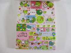 Cute Kawaii Rare HTF Vintage San-X Kappa Cactus 4 x 6 Inch Notepad / Memo Pad - B - Stationery Designer Paper Collection 2009