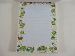 Cute Kawaii Rare HTF Vintage San-X Kappa Cactus 4 x 6 Inch Notepad / Memo Pad - B - Stationery Designer Paper Collection 2009