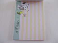 Rare ❤︎ *ੈ✩‧₊˚ Collectible ✿ Gift - Cute Kawaii Peanuts Snoopy Popcorn 4 x 6 Inch Notepad / Memo Pad Diary Journal - Stationery Designer Paper Collection