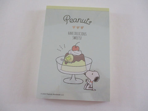 Rare ❤︎ *ੈ✩‧₊˚ Collectible ✿ Gift - Cute Kawaii Peanuts Snoopy Sweets 4 x 6 Inch Notepad / Memo Pad Diary Journal - Stationery Designer Paper Collection