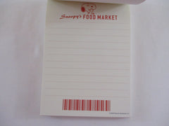 Rare ❤︎ *ੈ✩‧₊˚ Collectible ✿ Gift - Cute Kawaii Peanuts Snoopy Apples Food Market 4 x 6 Inch Notepad / Memo Pad Diary Journal - Stationery Designer Paper Collection