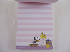 Rare ❤︎ *ੈ✩‧₊˚ Collectible ✿ Gift - Cute Kawaii Peanuts Snoopy Apples Food Market 4 x 6 Inch Notepad / Memo Pad Diary Journal - Stationery Designer Paper Collection