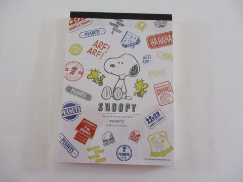 Rare ❤︎ *ੈ✩‧₊˚ Collectible ✿ Gift - Cute Kawaii World Famous Peanuts Snoopy 4 x 6 Inch Notepad / Memo Pad Diary Journal - Stationery Designer Paper Collection