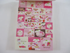 Cute Kawaii Rare HTF Vintage San-X Berry Puppy 4 x 6 Inch Notepad / Memo Pad - E - Stationery Designer Paper Collection