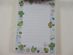 Cute Kawaii Rare HTF Vintage San-X Kappa Cactus 4 x 6 Inch Notepad / Memo Pad - C - Stationery Designer Paper Collection 2008