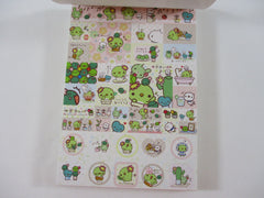 Cute Kawaii Rare HTF Vintage San-X Kappa Cactus 4 x 6 Inch Notepad / Memo Pad - D - Stationery Designer Paper Collection 2008