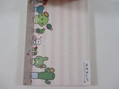 Cute Kawaii Rare HTF Vintage San-X Kappa Cactus 4 x 6 Inch Notepad / Memo Pad - D - Stationery Designer Paper Collection 2008