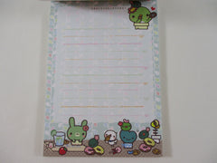 Cute Kawaii Rare HTF Vintage San-X Kappa Cactus 4 x 6 Inch Notepad / Memo Pad - D - Stationery Designer Paper Collection 2008