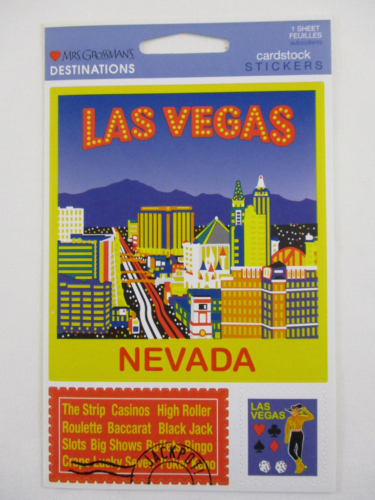 Mrs Grossman 4 x 6.5 Destinations - Las Vegas Cardstock Sticker Sheet - Vintage & Collectible