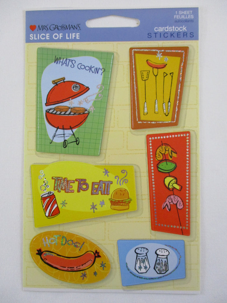 Mrs Grossman 4 x 6.5 Slice of Life - What's Cooking Cardstock Sticker Sheet - Vintage & Collectible