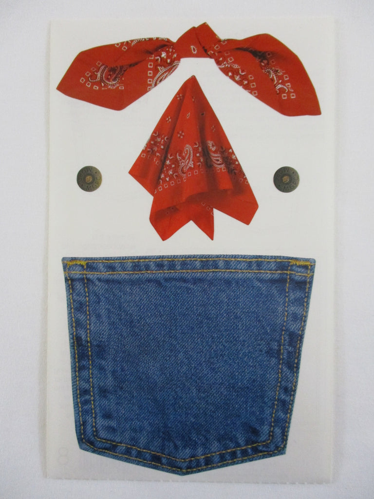 Mrs Grossman 4 x 6.5 Jean Pocket Rodeo Sticker Sheet - Vintage & Collectible 2001