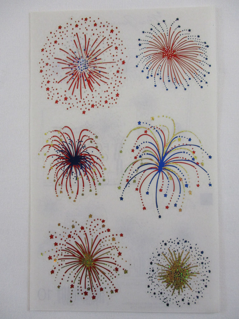 Mrs Grossman 4 x 6.5 Reflections - Fireworks Sticker Sheet - Vintage & Collectible 2002