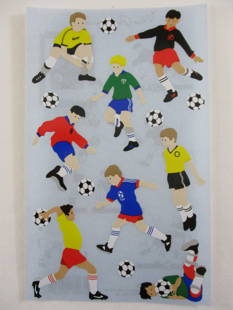 Mrs Grossman 4 x 6.5 Boys Soccer Sticker Sheet - Vintage & Collectible 2001