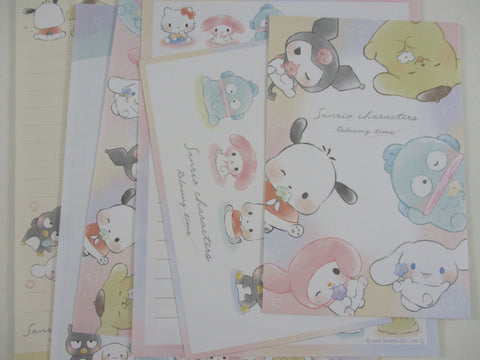 Cute Kawaii Cinnamoroll Purin Kuromi My Melody Pochacco Letter Sets - Writing Paper Envelope Stationery