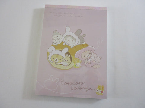 Cute Kawaii San-X Corocoro Coronya Cat Bunny 4 x 6 Inch Notepad / Memo Pad - Journal Diary Stationery Designer Paper Collection