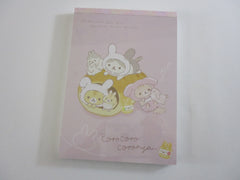 Cute Kawaii San-X Corocoro Coronya Cat Bunny 4 x 6 Inch Notepad / Memo Pad - Journal Diary Stationery Designer Paper Collection