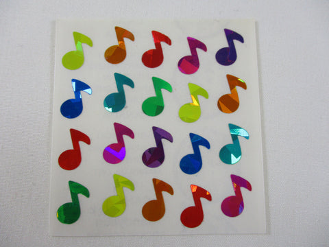 Sandylion Animals Music Notes Glitter Sticker Sheet / Module - Vintage & Collectible