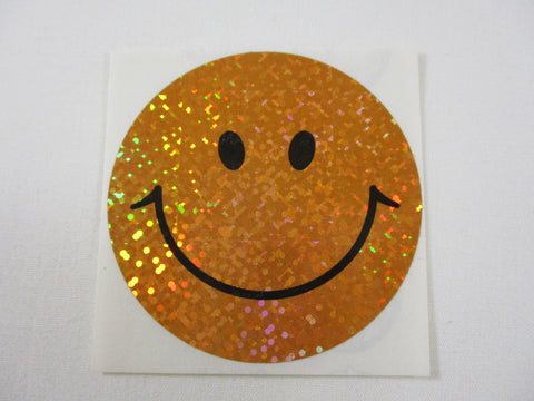 Sandylion Smiley Face Glitter Orange Sticker Sheet / Module - Vintage & Collectible - Scrapbooking