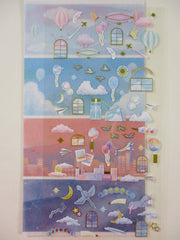 Cute Kawaii Kamio 4 Scenes Series Sticker Sheet - Sunny Beautiful Day Balloon Night Stars Dream - for Journal Planner Craft Agenda Organizer Scrapbook