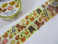 Cute Kawaii Saien Washi / Masking Deco Tape - Bakery Bread Bear - for Scrapbooking Journal Planner Craft