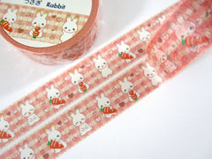 Cute Kawaii Saien Washi / Masking Deco Tape - Rabbit Bunny Carrot Spring - for Scrapbooking Journal Planner Craft