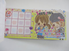 Cute Kawaii HTF Crux Girls Love Coupon Style  3.25 x 6.75 Inch Notepad / Memo Pad - Stationery Designer Paper Collection - Vintage HTF Preowned