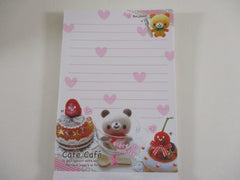 Cute Kawaii HTF Vintage Collectible Kamio Cafe Cafe 4 x 6 Inch Notepad / Memo Pad - Stationery Designer Paper Collection