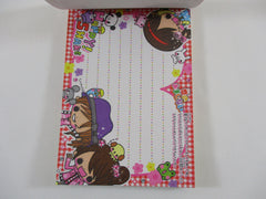 Cute Kawaii HTF Vintage Collectible Q-lia Happy Shake Girl Friends 4 x 6 Inch Notepad / Memo Pad - Stationery Designer Paper Collection