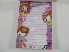 Cute Kawaii HTF Vintage Collectible Kamio Magical Girl Friends 4 x 6 Inch Notepad / Memo Pad - Stationery Designer Paper Collection