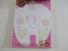 Cute Kawaii HTF Vintage Collectible Kamio Happy Dental 4 x 6 Inch Notepad / Memo Pad - Stationery Designer Paper Collection