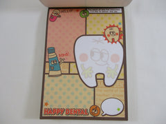 Cute Kawaii HTF Vintage Collectible Kamio Happy Dental 4 x 6 Inch Notepad / Memo Pad - Stationery Designer Paper Collection