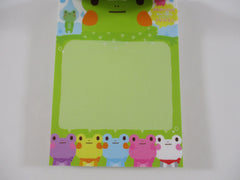 Cute Kawaii HTF Vintage Collectible Q-lia Frog 4 x 6 Inch Notepad / Memo Pad - Stationery Designer Paper Collection