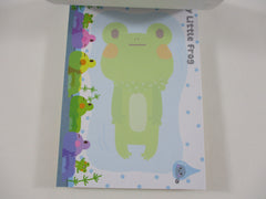 Cute Kawaii HTF Vintage Collectible Q-lia Frog 4 x 6 Inch Notepad / Memo Pad - Stationery Designer Paper Collection