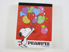 Cute Kawaii Peanuts Snoopy Mini Notepad / Memo Pad Kamio - D Balloons Heart - Stationery Designer Paper Collection