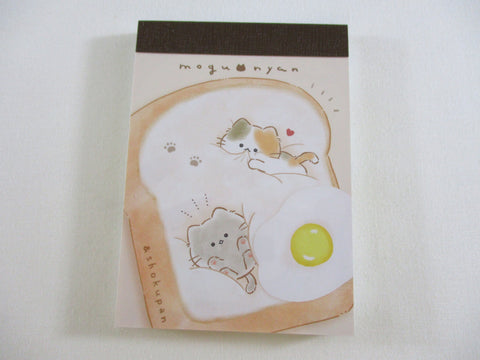 Cute Kawaii Kamio Cat Kitty Toast Shokupan Mini Notepad / Memo Pad - Stationery Designer Writing Paper Collection