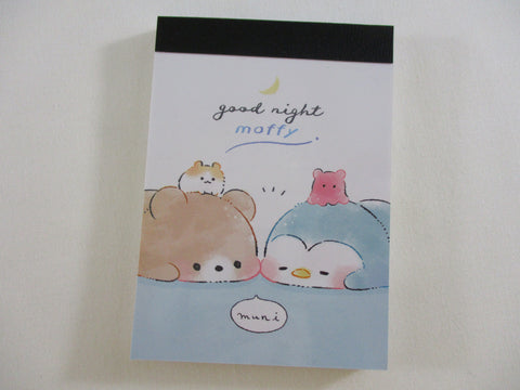 Cute Kawaii Kamio Good Night Moffy Bear Hamster Penguin Mini Notepad / Memo Pad - Stationery Designer Paper Collection