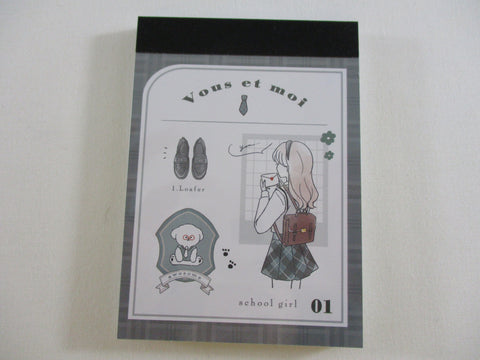 Cute Kawaii Kamio Girl Vous et moi Mini Notepad / Memo Pad - Stationery Designer Paper Collection