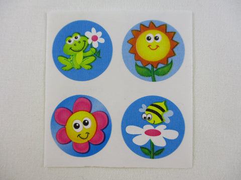 Sandylion Flower Bee Frog Sticker Sheet / Module - Vintage & Collectible