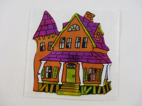 Sandylion Haunted House Halloween Foil Mylar Sticker Sheet / Module - Vintage & Collectible - Scrapbooking