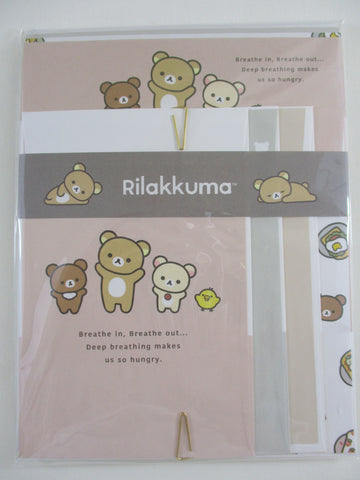 Cute Kawaii San-X Rilakkuma Classic Letter Set Pack - 2023 A - Stationery Writing Paper Envelope Penpal Journal
