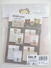 Cute Kawaii San-X Rilakkuma Classic Letter Set Pack - 2023 B - Stationery Writing Paper Envelope Penpal Journal
